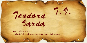 Teodora Varda vizit kartica
